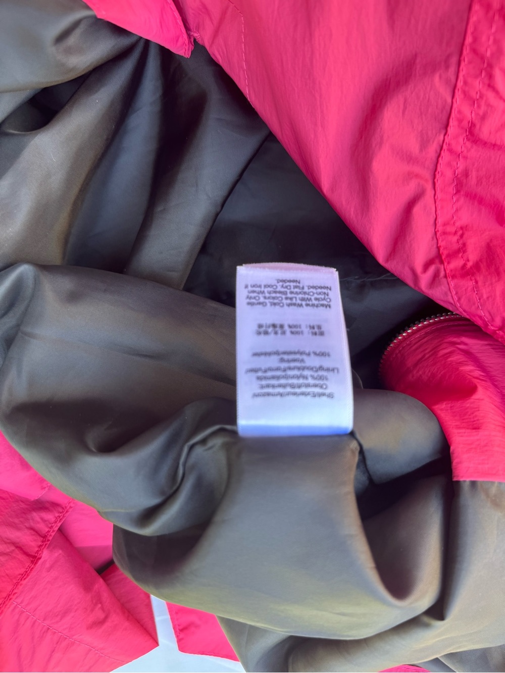 DKNY Red Lightweight Hooded Windbreaker Women’s XL - Picture 13 of 14